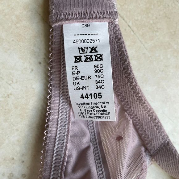 LOU Perfect Dotted Underwire Bra NWT Size 34C in Purple - Picture 7 of 7